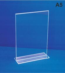 ABIKON T típusú menütartó állvány, A5 plexi, függőleges, 10 Db (070233-A5)