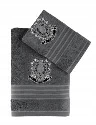 Bilge Ev Tekstil Törölköző szett, 2db, Pames, 100% pamut, grafit (R.3663 DARK GREY)