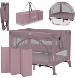 Lionelo Laura Pink Nude, utazóágy, járóka, 2 matracszint, hordtáska (LO-LAURA PINK NUDE)