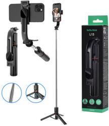 Techsuit Selfie Stick cu telecomandă Bluetooth si trepied telescopic 113 cm Negru