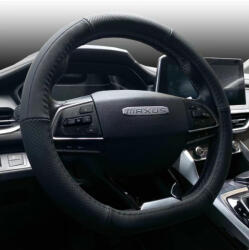 HD Fekete Bőr "D" Kormányvédő 38cm, KV-2042D/BK (2042D) - autolife