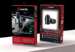 Autolife 2 portos MAX 100W-os autós gyorstöltő adapter - 12/24V - USB-A + USB-C (PD/QC) (13313) - autolife