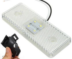 AUTOLIFE 6 LED-es szélességjelző tartóval - fehér 12-24V - NEM E jeles (25255)
