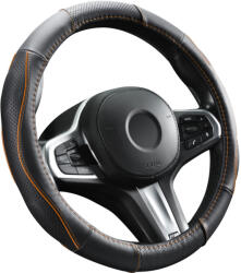 Autolife DW-5056OR Valódi bőr kormányvédő szellőző lyukacsos Narancs betétes mintával (01945) - autolife