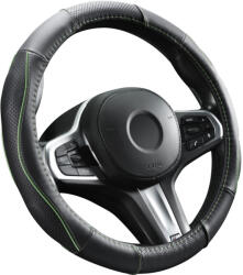 Autolife DW-5056G Valódi bőr kormányvédő szellőző lyukacsos Zöld betétes mintával (01938) - autolife