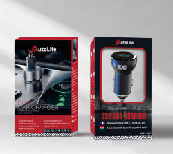 Autolife 13061 ECO PACK 04AC Gyorstöltő digitális voltmérővel - USB/USB-C csatlakozás - 100W (04AC) - autolife