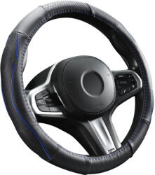 Autolife DW-5056BL Valódi bőr kormányvédő szellőző lyukacsos Kék betétes mintával (01976) - autolife