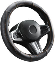 Autolife DW-5055OR Valódi bőr kormányvédő szellőző lyukacsos Narancs varrásos mintával (00986) - autolife