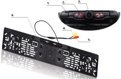 Autolife CA-IR010 Rendszámtábla keretbe épített éjjellátó tolatókamera (72051) - autolife