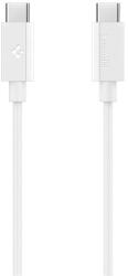 Spigen ESSENTIAL EB6010CC adatkábel (Type-C - Type-C, 60W, PD gyorstöltő, 100cm) FEHÉR (ACA08717)