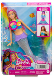 Barbie sirenă curcubeu strălucitoare (HDJ36/HDJ37) Papusa