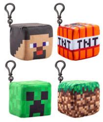  Breloc de pluș Minecraft în formă de cub, 8 cm, cu figurine, 4 modele disponibile (466013)
