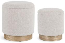Bizzotto Set 2 Poufuri Zoya Grey (ess-29844)