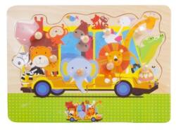  Puzzle din lemn 29, 5x21, 8x0, 8 cm, animale (HJD98023)