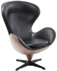 Kare Scaun Rotativ Loung Negru Walnut (ess-37178)