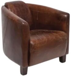Kare Fotoliu De Piele Cigar Lounge Maro (ess-37170)