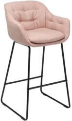 Kare Scaun Cu Spatar Matlasat Picioare Roz Negru 53x100 Cm (ess-38240)