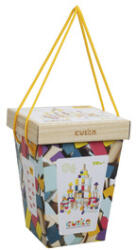 Cubika set de 50 de cuburi de lemn pentru construit (15191)