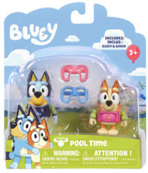 Moose Bluey Figurină petrecere la piscină dublă (BLU13039) Figurina