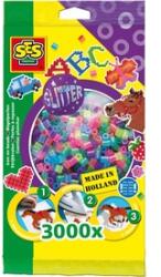 SES Creative Set de 3.000 de mărgele SES pentru călcat - sclipicioase (00774)