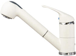 Marmorin mosogató csaptelep kihúzható - fehér színben (MARM37) (MARM37)
