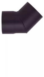 Harvia 115 mm 45° rövid füstcső könyök fekete színű fatüzelésű kályhákhoz (T0128-020) (T0128-020)