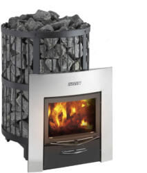 Harvia LEGEND 240 DUO fatüzelésű szaunakályha falátvezető idommal, luxus ajtókerettel (T0126-004) (T0126-004)