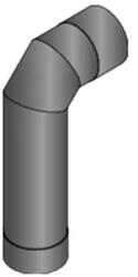 Harvia 115/90° könyök fatüzelésű kályhákhoz, fekete (T0128-012) (T0128-012)