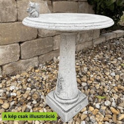 Jován Fortuna madárfürdető faragott oszloppal, láva (JOVM18-lava)