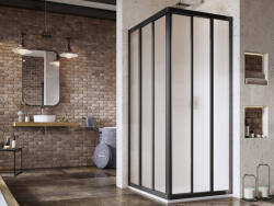 RAVAK Supernova ASRV3-80 zuhanykabin-198 fekete+grape (15V403R2ZG)