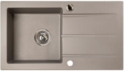 Marmorin Isao szögletes gránit mosogató csepegtetővel - Taupe gray (470113026) (470113026) - csempekert
