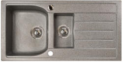 Marmorin Lukka 1 medencés, szögletes mosogató gyümölcsmosóval és csepegtetővel - Grey színben (140513003) (140513003)