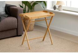  Összecsukható bambusz reggeliző asztal tálcával, 49×35×59 cm (4748)