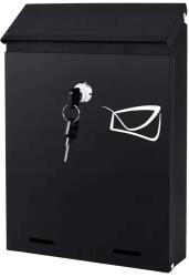 Garden Line Heron falra szerelhető postaláda, horganyzott, porszórt, zárral, 26×18, 5×5, 5 cm (1279)