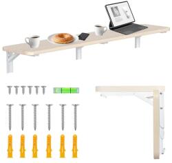 Maclean Összecsukható falipolc világos fa, 100x20 cm, 50 kg teherbírás (91608)