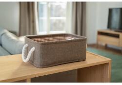  Barna téglalap alakú tároló kosár - M méret (3974)