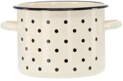  Zománcozott lábas 4, 5 l, 20 cm, fehér pöttyös (4547)