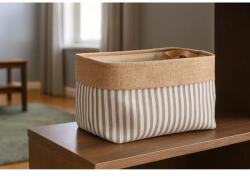  Szögletes csíkos kosár, közepes méret (3977)
