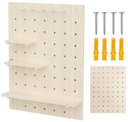 Maclean Fali fa szervező tábla 60x80 cm, 3 polc, 5 akasztó, 20 kg teher (91610)