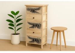  Zofia 5 fiókos paulownia komód, természetes fa, 40 x 29 x 93 cm (8889)