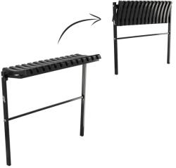 GardenLine Összecsukható pad, fekete, 86 cm, acél, beépíthető (234)