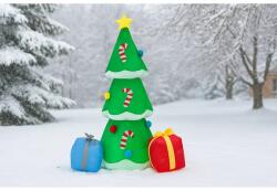  Felfújható LED-es karácsonyfa 180 cm, beltéri-kültéri dekor (6540)