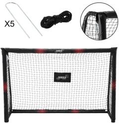  Összecsukható kerti focikapu, 180×120×60 cm, horganyzott acél, hálóval (2280)