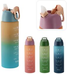  700 ml ombre rózsaszín-narancs kulacs, BPA-mentes PC műanyag (8601)