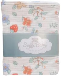 Soffi Baby Baby takaró muszlin dupla epres 70x90cm (PATURA SOFFI MUSELINA 70*90 MO-69736728)
