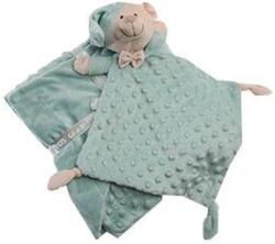 Gamberritos takaró - plüss buborékos anyagú 80x110cm plüss szundikendővel maci zöld 10339 (10339-55872695)