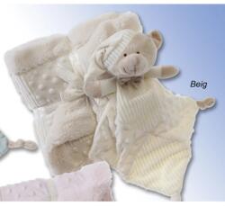 Gamberritos takaró - plüss 80x110cm plüss szundikendővel maci bézs 11007 (11007-69859253)