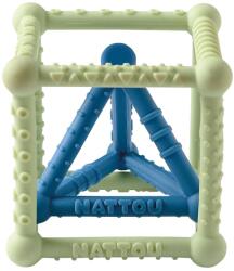  Nattou rágóka szilikon kocka és háromszög szett 2db zöld-kék (876452-69042172)