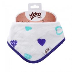  Xkko nyálkendő patentos bambusz óceánkék szívek BMBBND026 (BMBBND026-32185497)