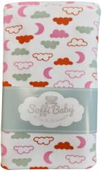 Soffi Baby Baby takaró pamut dupla rózsaszín felhők 75x100cm (PATURA SOFFI BUMBAC 75*100 NOR-69382475)